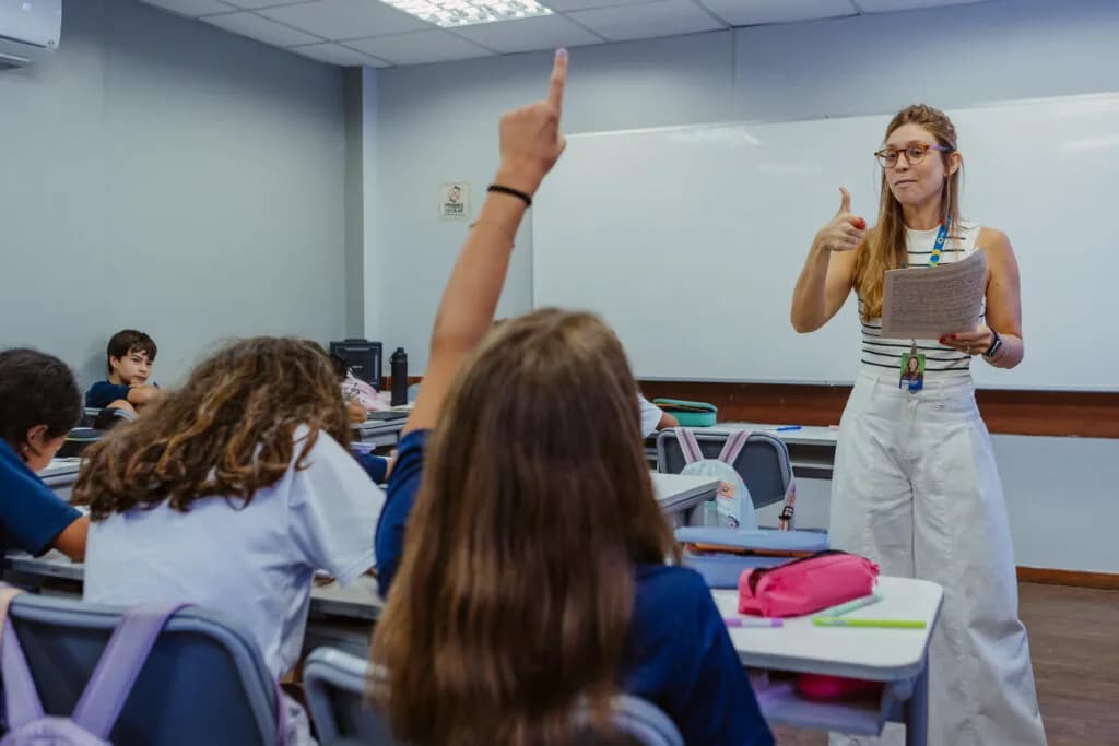Aula de inglês na Escola SAP